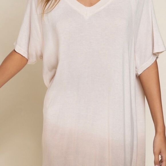 𝅺OMBRE hand dip die Tunic - Dress with raw seam line detail, - Picture 9 of 10
